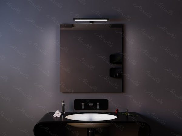 Зеркало с навесным светильником в ванную Galla