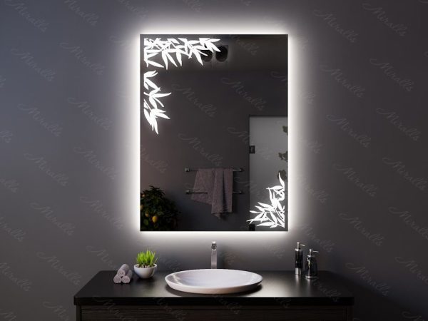 Зеркало с подсветкой в ванную комнату Leafs