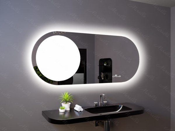 Овальное зеркало с подсветкой Luna
