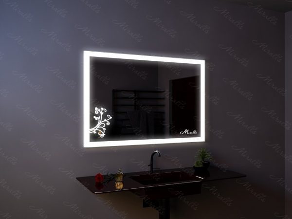 Зеркало с подсветкой Wood