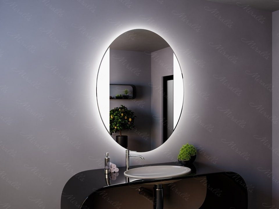 Овальное зеркало с подсветкой Margo Extra