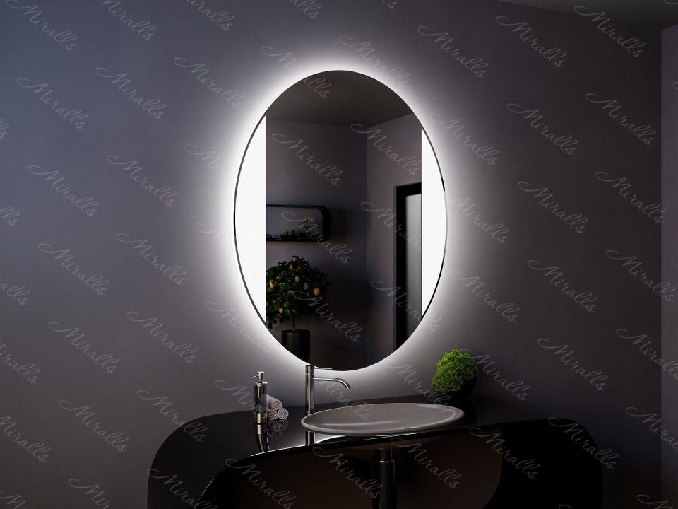 Овальное зеркало с подсветкой Margo Extra