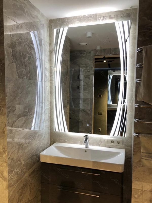 Зеркало Anastasia в интерьере ванной комнаты