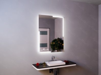 Зеркало с подсветкой в урбанистическом стиле Angle