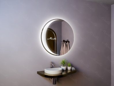 Круглое зеркало с подсветкой в стиле модерн Nova