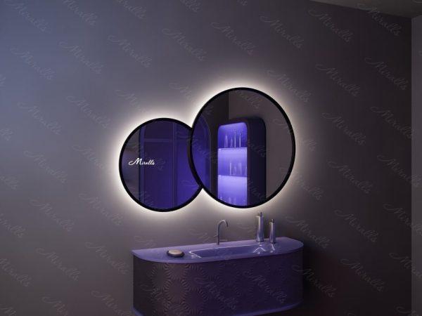 Двойное зеркало с подсветкой Solaris Extra