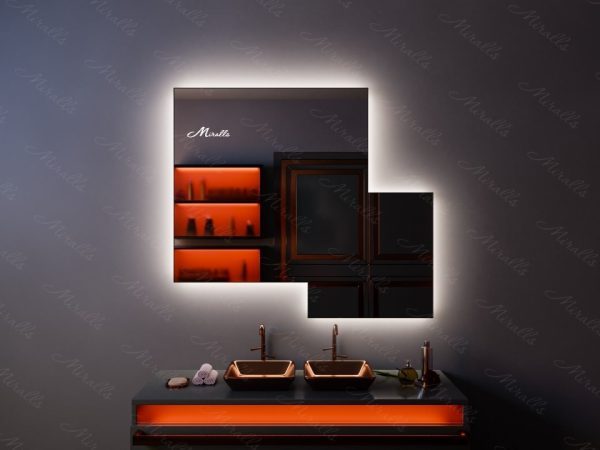 Двойное зеркало с интерьерной подсветкой Dalian Extra