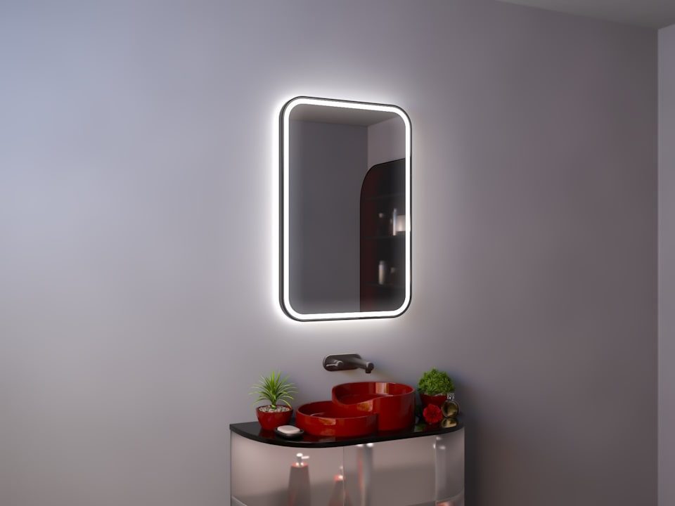Зеркало с подсветкой в тонкой раме Maison Plus