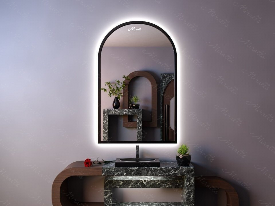 Арочное зеркало с подсветкой Dorian Extra