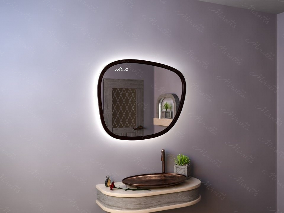 Эксклюзивное зеркало с подсветкой необычной формы Scale Extra