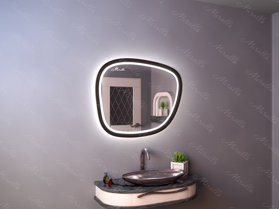 Эксклюзивное зеркало с подсветкой необычной формы Scale Plus