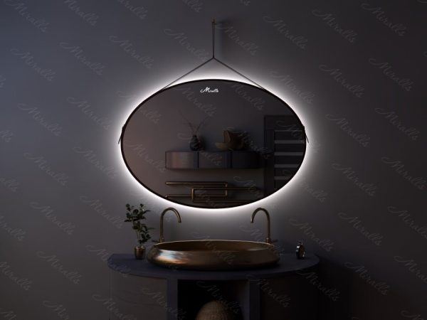 Эксклюзивное зеркало с ремнем и подсветкой Olympia Extra