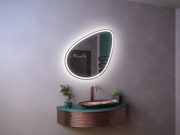 красивое зеркало Renata Plus с интерьерной и фронтальной подсветкой