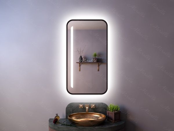 зеркало Hyperion с интерьерной и фронтальной подсветкой в раме МДФ