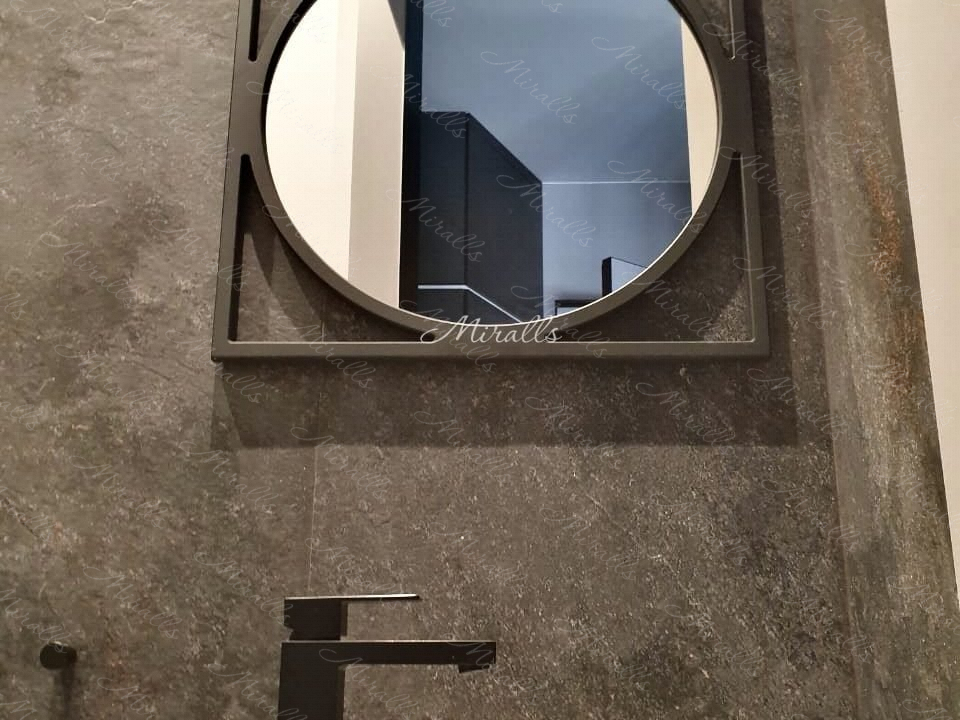 зеркало в раме без подсветки в ванной Madonna