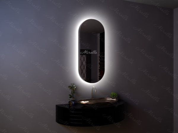 капсульный зеркальный шкаф в ванную Marlen с подсветкой
