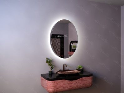 овальный зеркальный шкаф для ванны Gariel с подсветкой