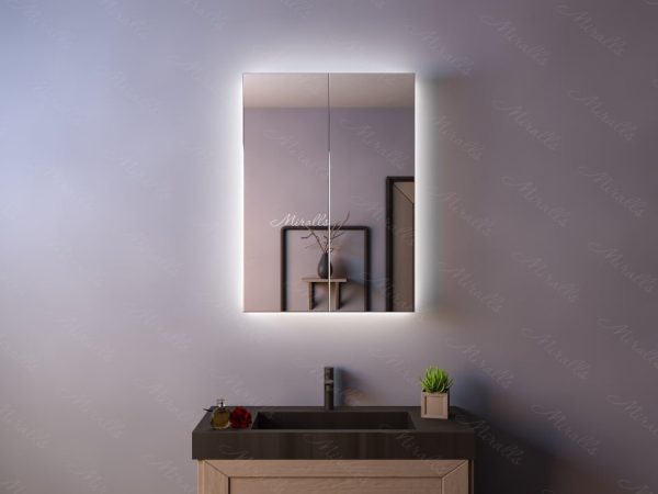 зеркальный шкаф в ванну Edmir с подсветкой