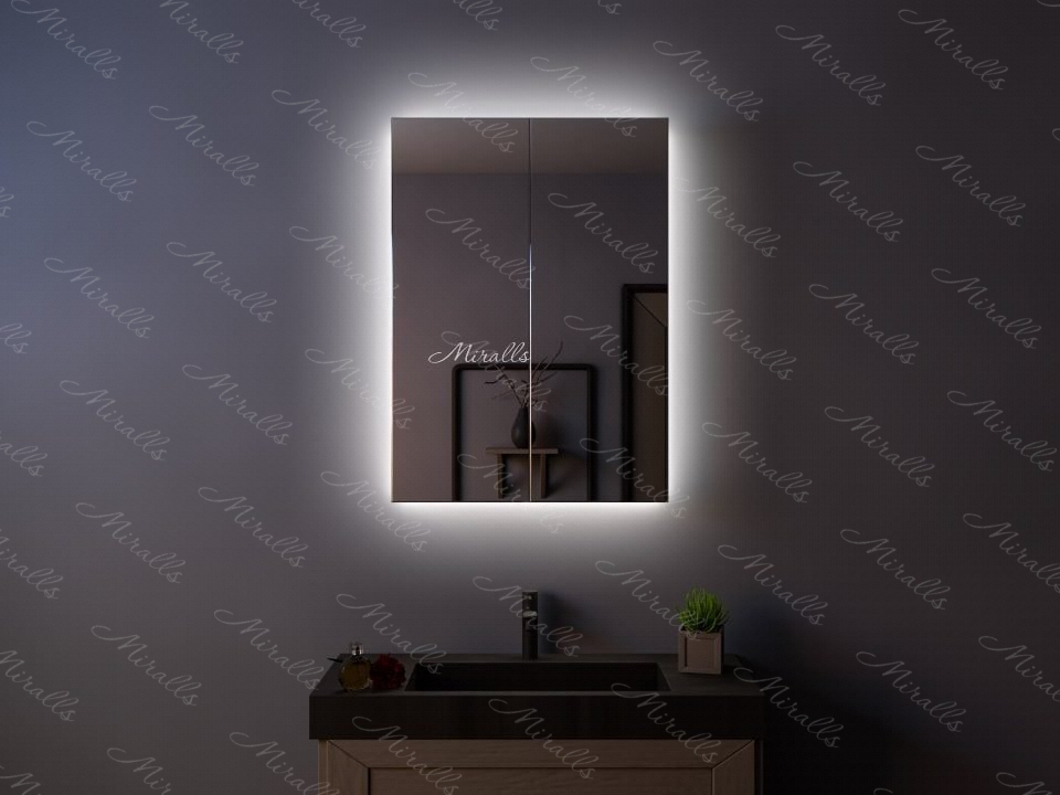 зеркальный шкаф в ванну Edmir с подсветкой