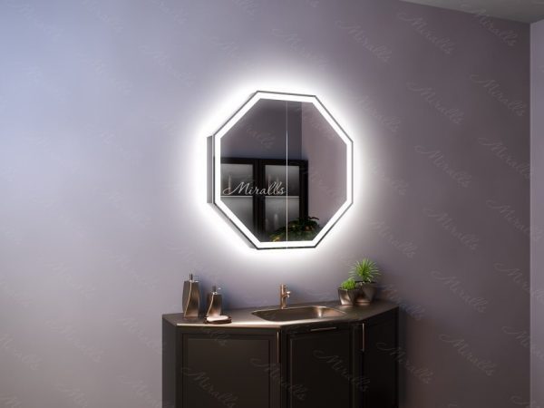 Дизайнерский зеркальный шкаф в ванную комнату Pablo Plus