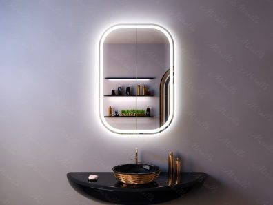 Зеркальный шкаф с подсветкой в ванную комнату Alicante Plus