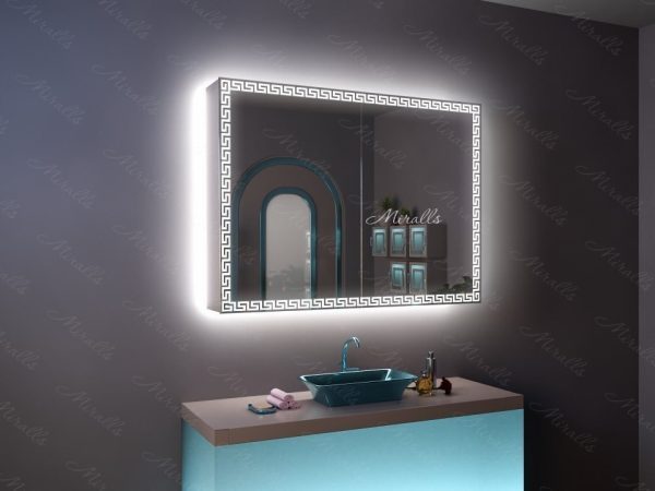 Зеркальный шкаф для ванной с подсветкой Romano