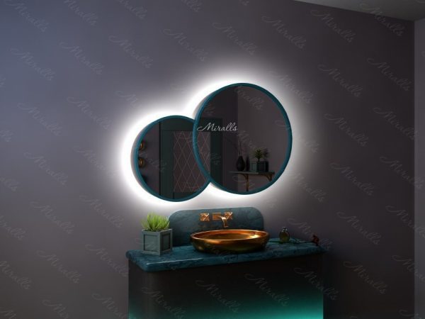 Дизайнерский зеркальный шкаф в ванную комнату Bilbao