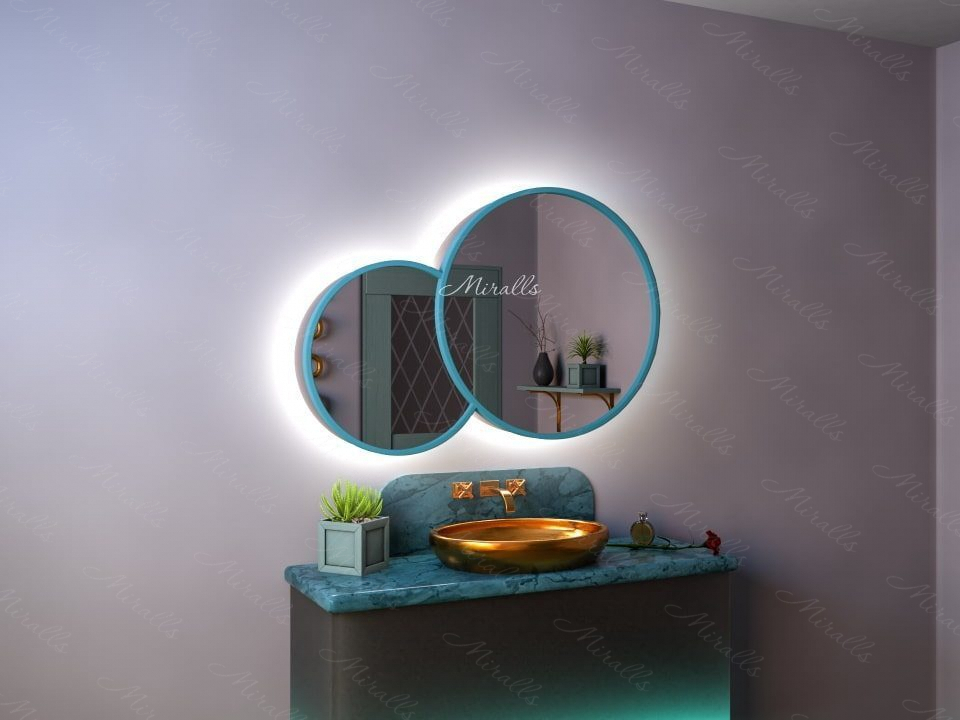 Дизайнерский зеркальный шкаф в ванную комнату Bilbao