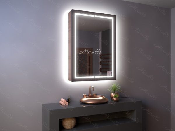 Зеркальный шкаф в ванную комнату Roberto