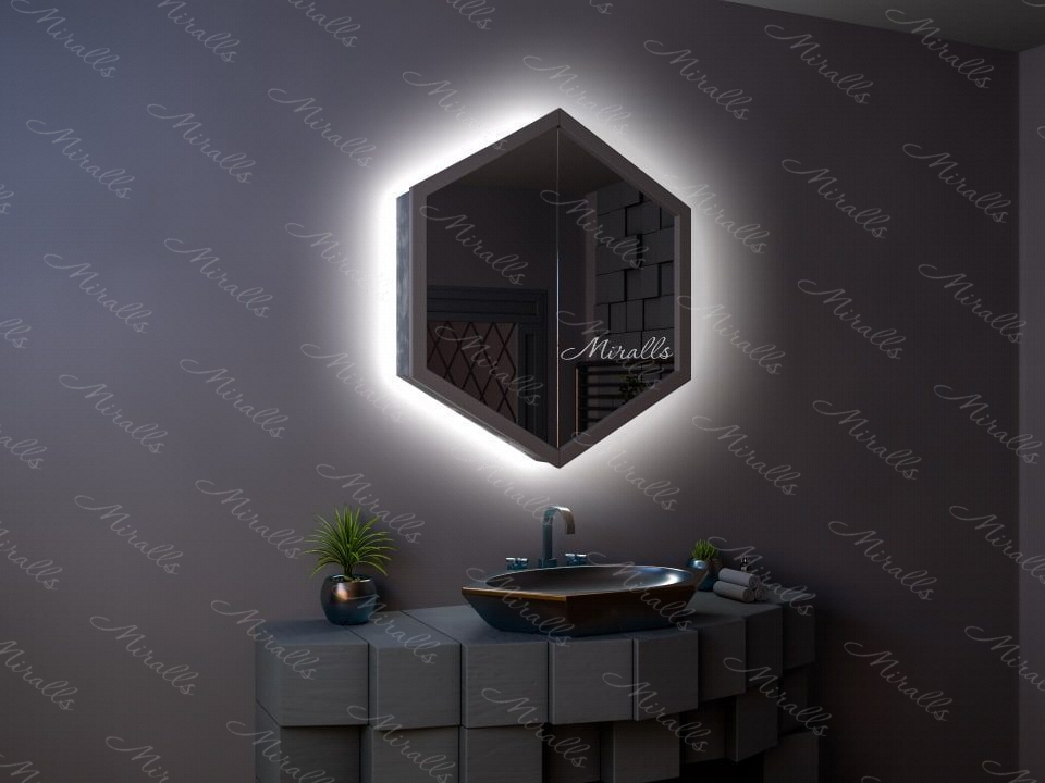 Зеркальный шкаф в ванную комнату с подсветкой Felix