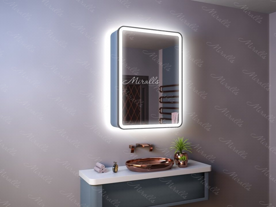 Зеркальный шкаф в ванную комнату с подсветкой William