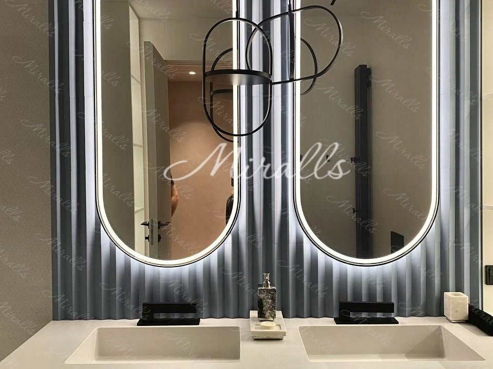 Капсульное зеркало с подсветкой Ameli Plus
