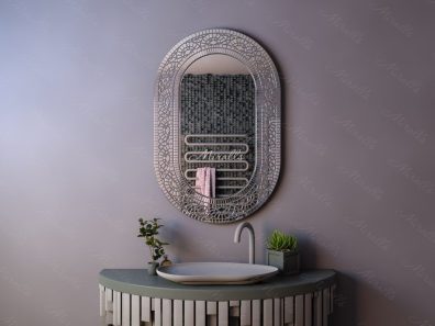 Капсульное зеркало в раме из мозаики Perfomance