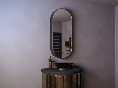 Капсульный зеркальный шкаф в ванную Alexandria