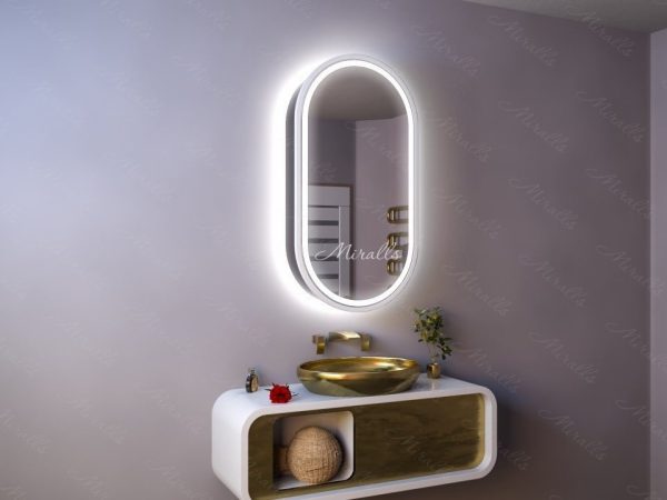 Зеркальный шкаф в ванную комнату с подсветкой Astida