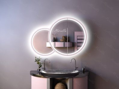 Зеркальный шкаф в ванную комнату с подсветкой Barcelona