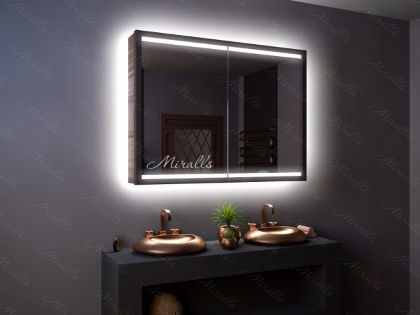 Зеркальный шкаф в ванную комнату Izmir