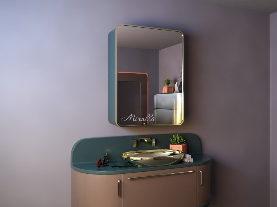 Зеркальный шкаф в ванную комнату Nikoletto