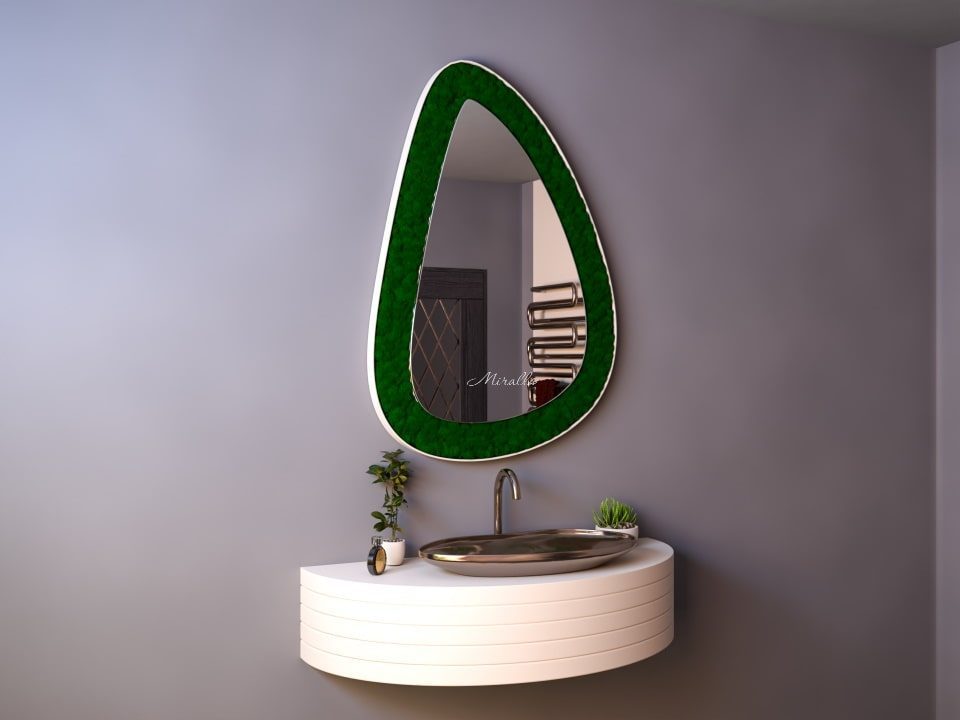 Эко-зеркало с декоративным мхом Pifia