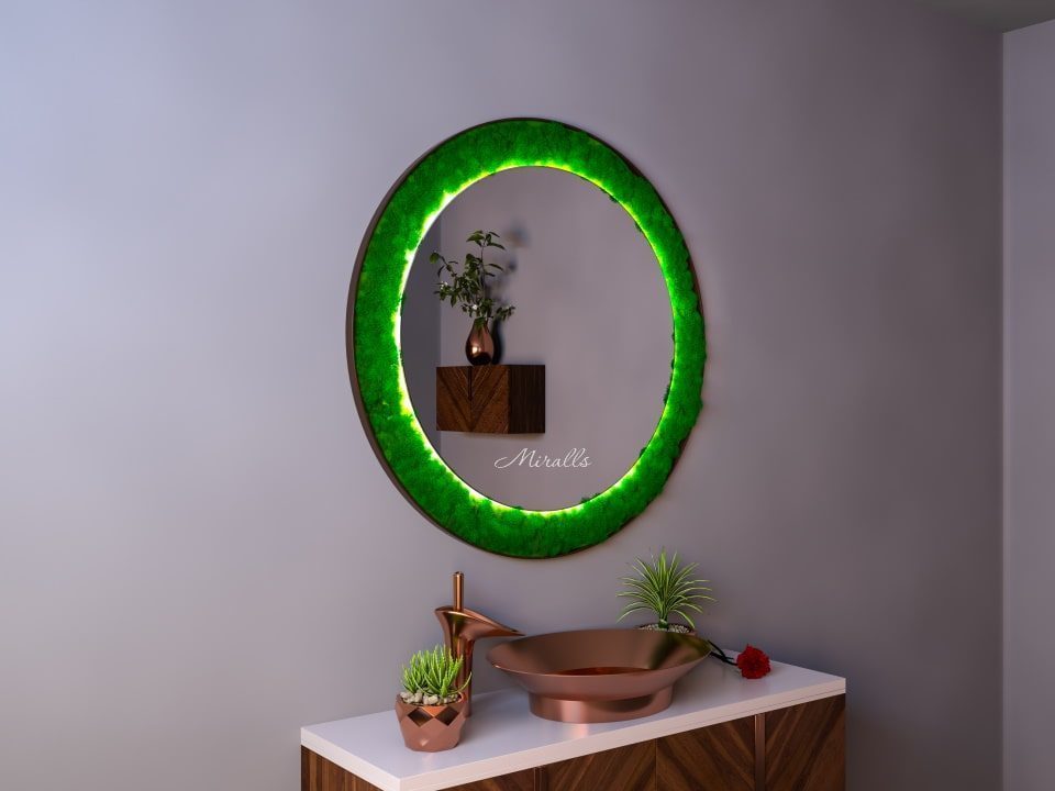 Круглое эко-зеркало с подсветкой Erarta Extra