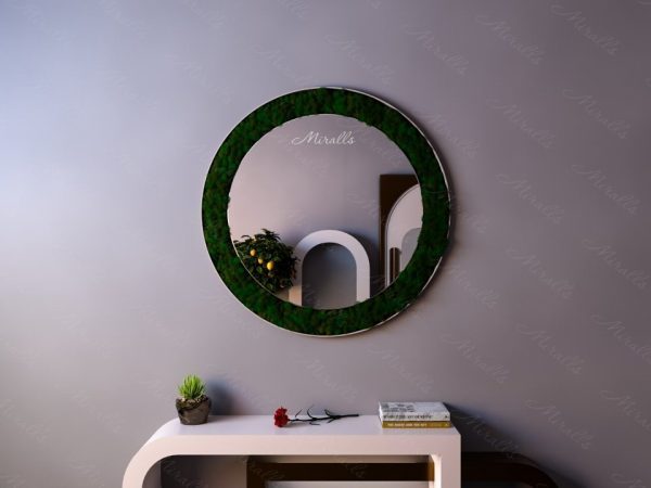 Круглое эко-зеркало со мхом Erarta