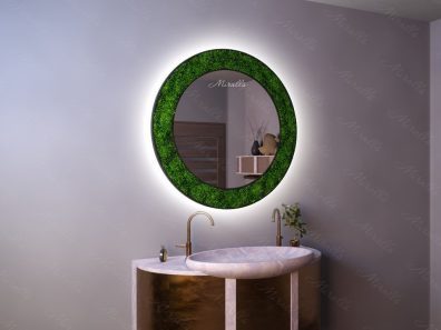 Круглое эко-зеркало со мхом Forest Extra