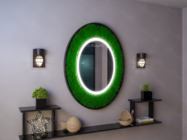 Овальное эко-зеркало с подсветкой Selva