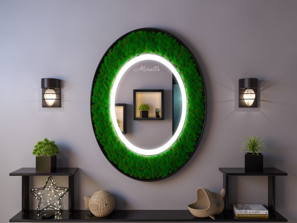 Овальное эко-зеркало с подсветкой Selva