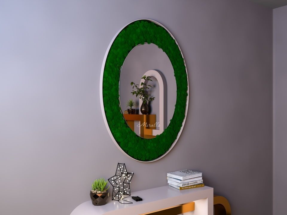 Овальное эко-зеркало со мхом Orero
