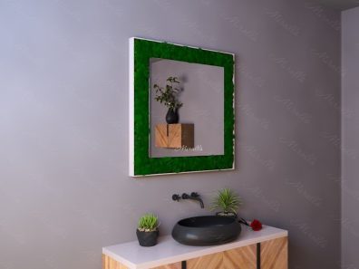 Прямоугольное эко-зеркало со мхом Legnar