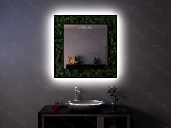Прямоугольное эко-зеркало со мхом Moss Extra