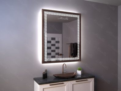 Зеркало с подсветкой в алюминиевой раме Handel