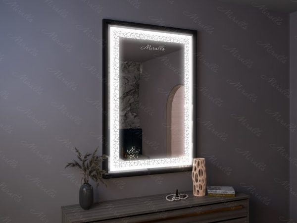 Зеркало с подсветкой в металлической раме Lafonten