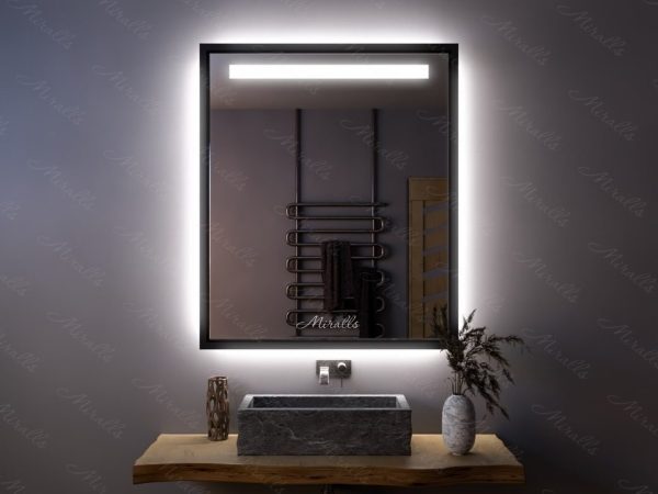 Зеркало с подсветкой в металлической раме Madeira